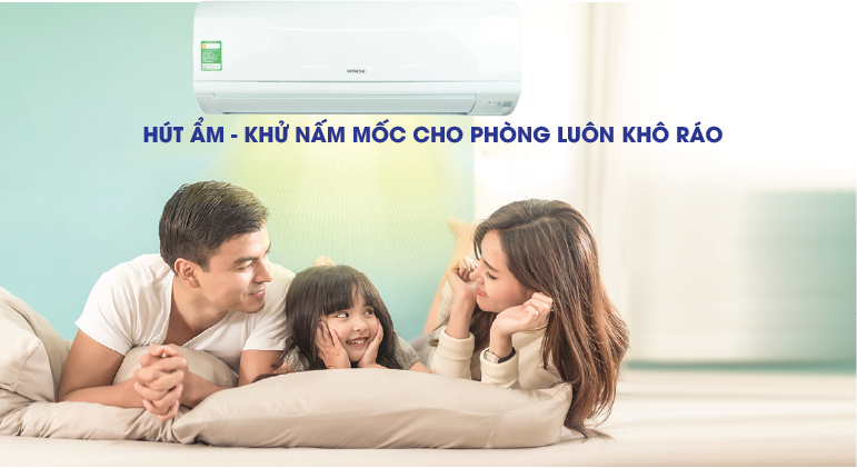 Điều hòa Hitachi khử ẩm tốt cho căn phòng luôn khô thoáng