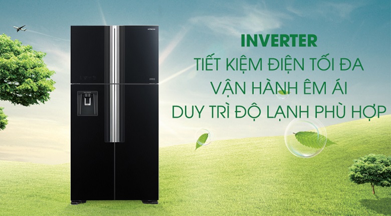 Công nghệ Inverter - Tủ lạnh Hitachi Inverter 540 lít R-FW690PGV7 GBK Công nghệ Inverter - Tủ lạnh Hitachi Inverter 540 lít R-FW690PGV7 GBK